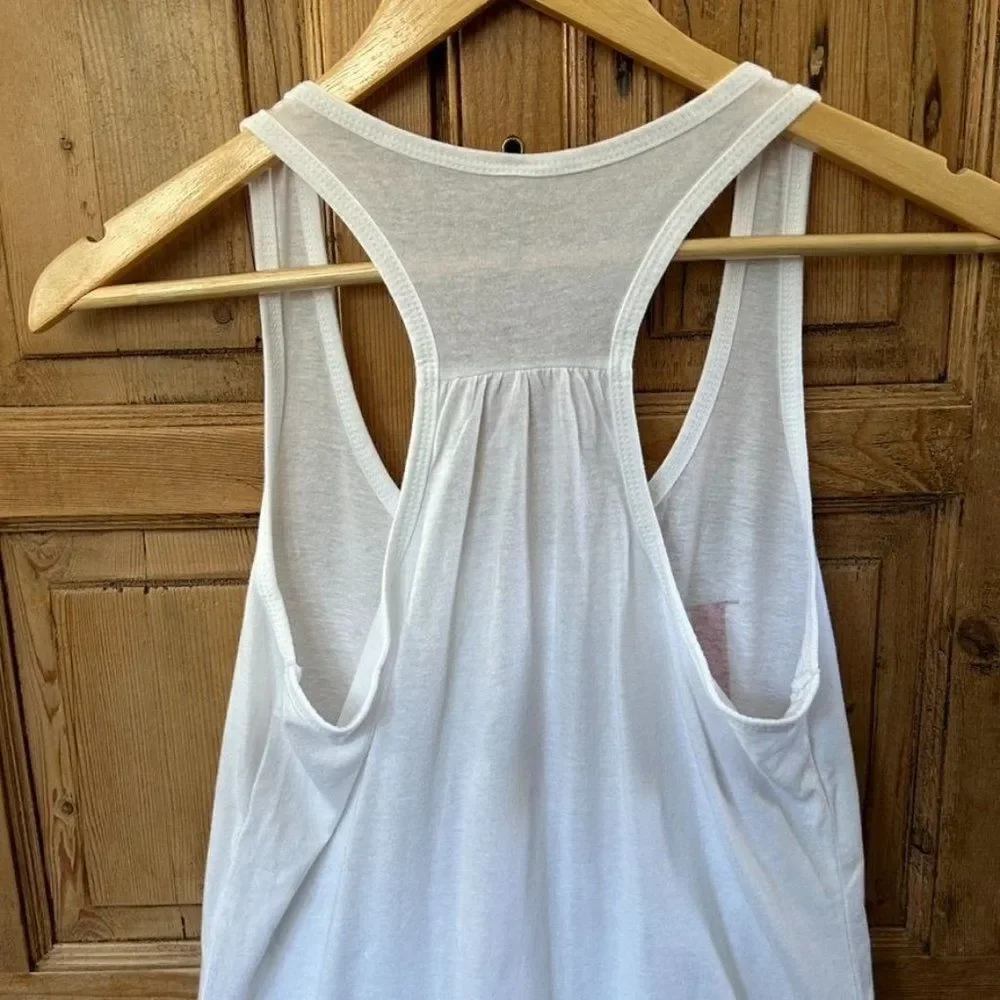 Senita Small USA Racerback Tank Top White‎ Red America Athletic
